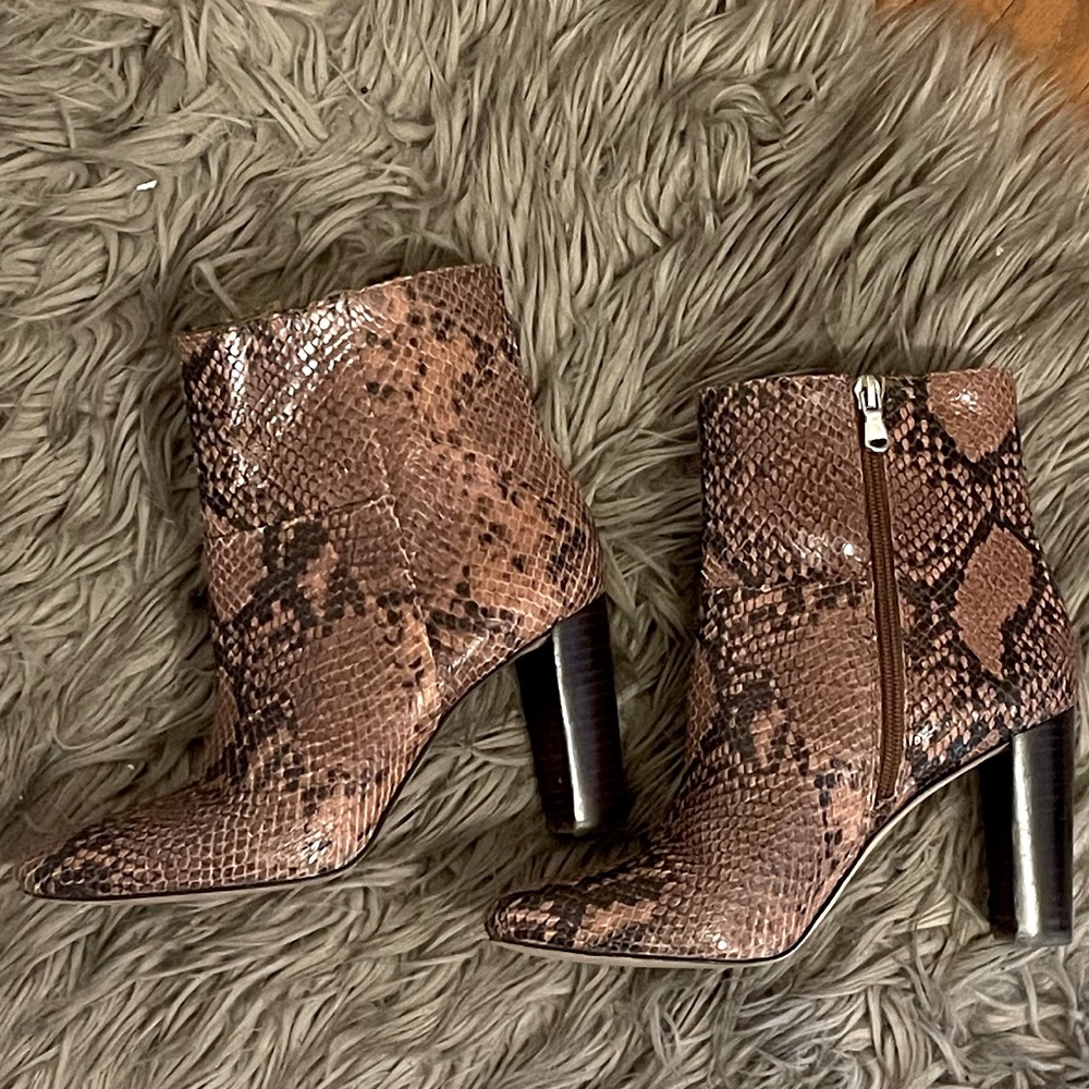 Ann Taylor Talulah Snakeskin Leather Bootie - Picture 3 of 4